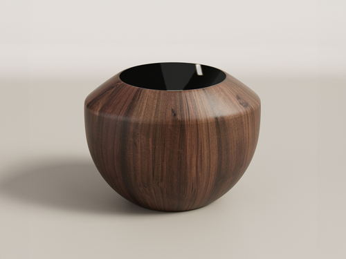 VERENA BRAUSCH ETERNEL SANS TEMPS SIDE TABLE / WALNUT W23.2" x D18.5" x H17.7"