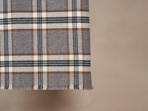 ALONPI BACH PLAID CASHMERE THROW 57" x 79"