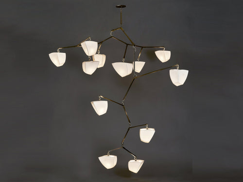 ANDREA CLAIRE STUDIO PORCELAIN GALAXY 12 MOBILE CHANDELIER H66” x L80” x W64”