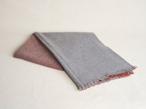 TEIXIDORS NOMAD THROW / COPPER + LEAD GREY W55” x L71"