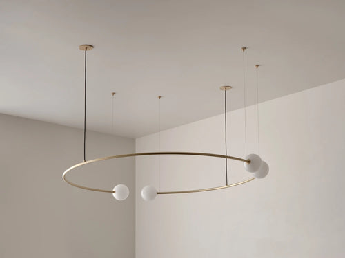 VOLKER HAUG STUDIO ODDMENTS SINGLE RING CHANDELIER Ø63"