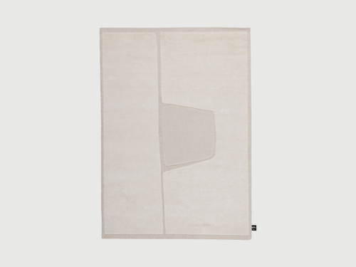 CC-TAPIS CUT OUT MONOCROMO LINEN / WHITE 7'5" x 9'8"