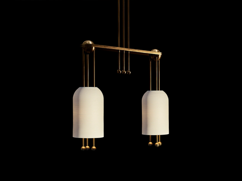 APPARATUS LANTERN 2 PENDANT W37” x D9"