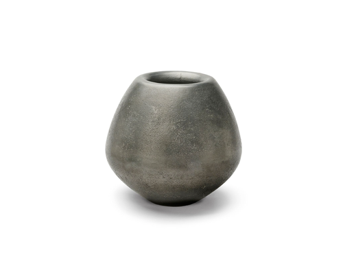 WHEN OBJECTS WORK MAXIMILIAN JENCQUEL BIG VASE / GUN METAL Ø9.25"