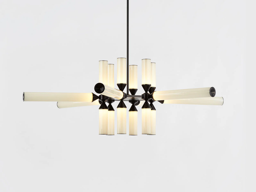 ROLL & HILL CASTLE CHANDELIER / 18-01 L50" x D44 x H17.5"