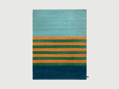 CC-TAPIS CHARLOTTE PERRIAND VERT APRICOT RUG 7'5" x 9'8"