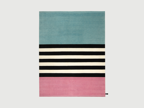 CC-TAPIS CHARLOTTE PERRIAND NOIR BLANC RUG 7'5" x 9'8"