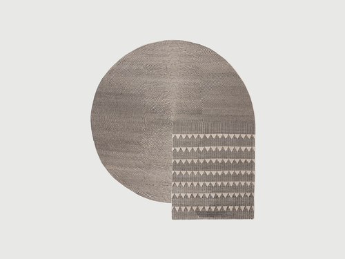 CC-TAPIS DAVID AND NICOLAS PLASTERWORKS C RUG / BLACK + WHITE 8'2" x 8'9"