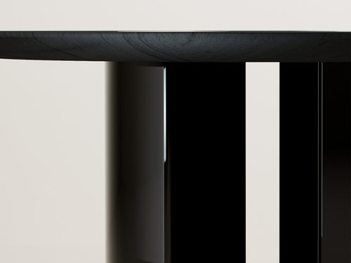 VERENA BRAUSCH ETERNEL SANS TEMPS ROUND DINING TABLE / BLACK EDITION Ø63" x H29.5"