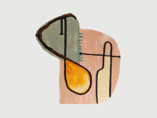 CC-TAPIS FAYE TOOGOOD ABSTRACT COMPOSITION RUG 7'5" x 8'2"