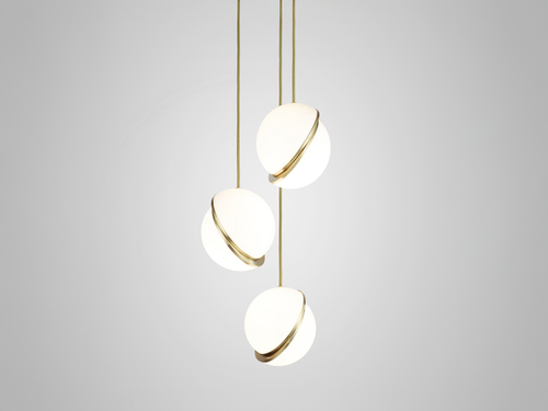 LEE BROOM CRESCENT CHANDELIER / MINI 3 PIECE Ø7.9" x H8.6"