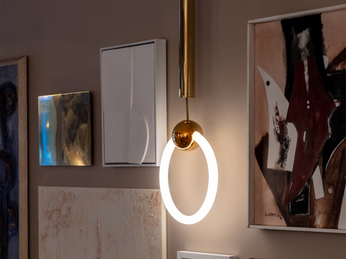 LEE BROOM RING LIGHT PENDANT H34" x W11.75" x D4"