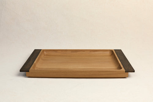 MICHAËL VERHEYDEN TRAY / NATURAL OAK / BRONZE L15.5" x W23.5" x D2"