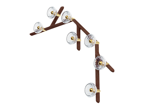 SAINT LOUIS 7 LIGHT FOLIA WALL SCONCE H49.2" x W56.3" x D5.5"