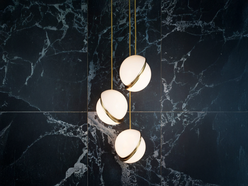 LEE BROOM CRESCENT CHANDELIER / MINI 3 PIECE Ø7.9" x H8.6"