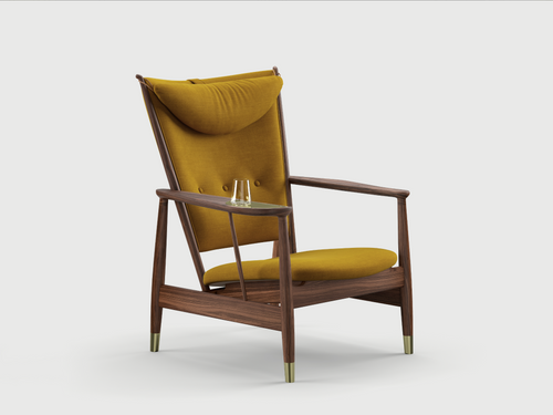 FINN JUHL THE WHISKY CHAIR W31" x D35" x H37" x SH14"