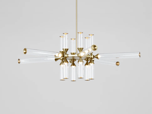 ROLL & HILL CASTLE CHANDELIER / 18-01 L50" x D44 x H17.5"