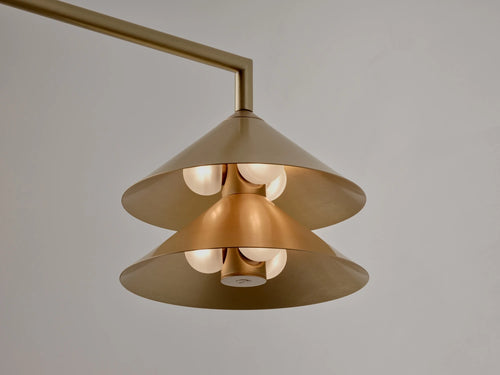 VOLKER HAUG STUDIO CROSS BALANCED STACK CHANDELIER W43.8" x D43.8" x H24"