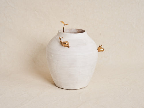 MARCANTONIO DE RERUM NATURA SNAILS VASE Ø8.6" x H8.2"