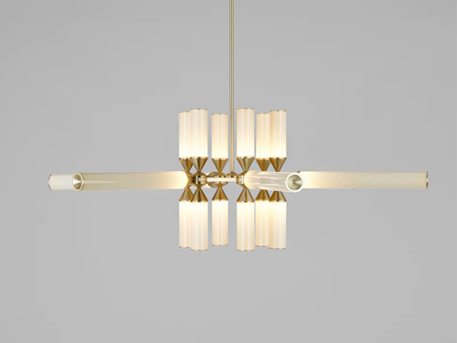 ROLL & HILL CASTLE CHANDELIER / 18-01 L50" x D44 x H17.5"
