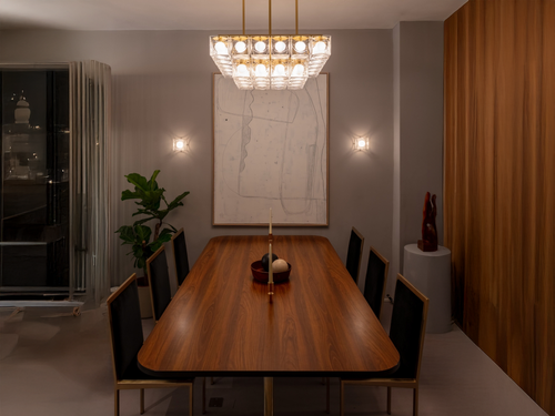 LEE BROOM CHANT 6x6 2-TIER CHANDELIER L30.75" x W30.75" x H10.6"