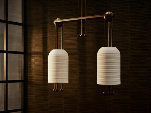 APPARATUS LANTERN 2 PENDANT W37” x D9"