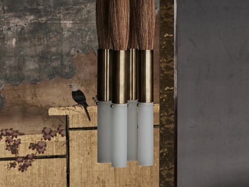 APPARATUS HORSEHAIR 4 PENDANT D6.75" x W5.5”