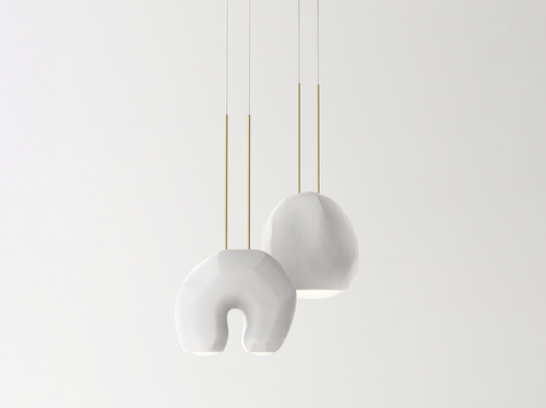 GIOPATO & COOMBES MOONSTONE CIRCULAR CHANDELIER 02 Ø34.5" x H44"