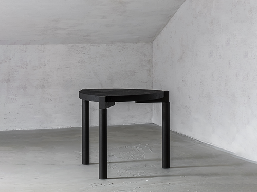 MICHAEL VERHEYDEN TUBE TABLE 500 BLACK GRANITE PATINATED BRONZE Ø25" x H20"