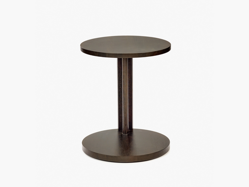 ANN DEMEULEMEESTER AURA SIDE TABLE LOW / BLACKENED OAK Ø20" x H24.2"
