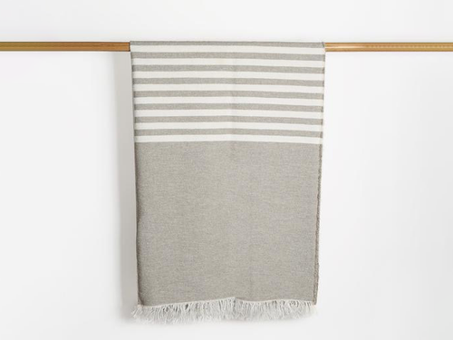 LIBECO CAMILLE STRIPE THROW 55” x 86.6"