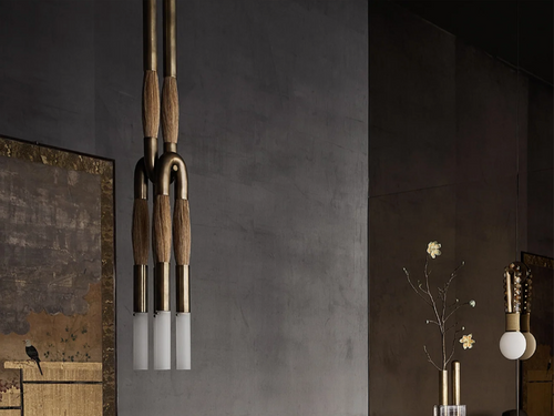 APPARATUS HORSEHAIR 4 PENDANT D6.75" x W5.5”