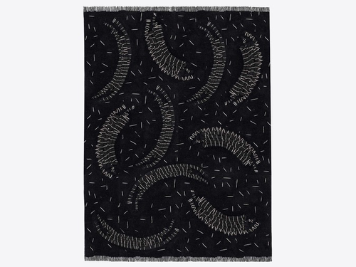 CC-TAPIS FAYE TOOGOOD QUILT RUG / CHARCOAL 7'5" x 9'8"