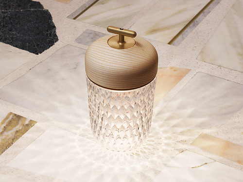 SAINT LOUIS FOLIA PORTABLE CRYSTAL LANTERN Ø6.1" x H11.4"