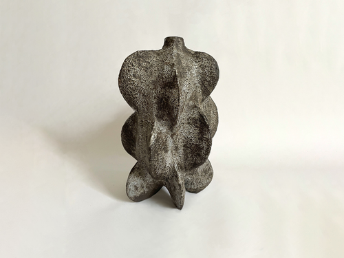 JULIE NELSON CHARCOAL OBLONG PETAL GOURD I H15" x Ø10.5"