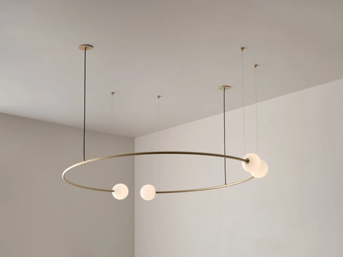 VOLKER HAUG STUDIO SINGLE RING CHANDELIER Ø63"