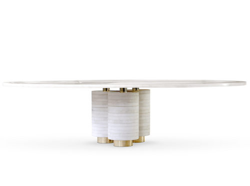 ATRA ARO COFFEE TABLE / RHINO QUARTZ Ø49.2" x H14.9"