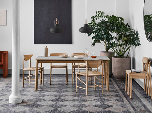 &TRADITION HVIDT & MØLGAARD HM4 DRAWN CHAIR WITH ARMS H31" x W23" x D22" x SH18"