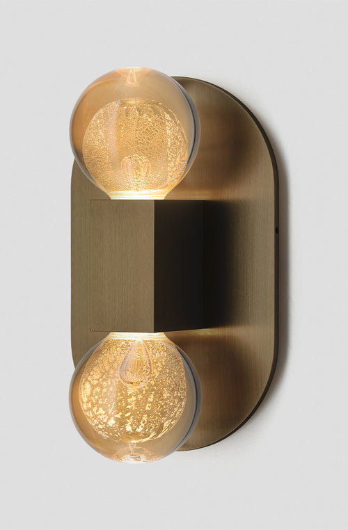 ARTICOLO ORO DOUBLE WALL SCONCE  H8.46"