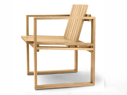 CARL HANSEN BODIL KJAER OUTDOOR TEAK DINING CHAIR - W25" x D24.7" x H29.9