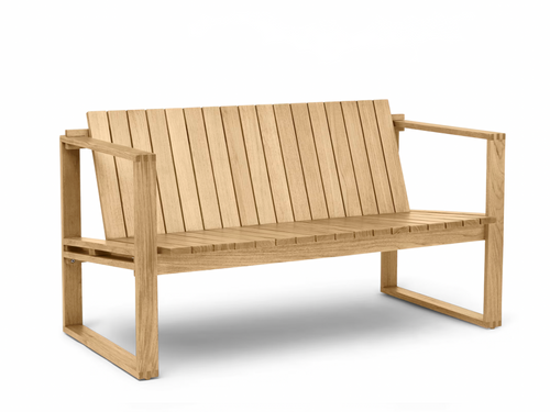 CARL HANSEN BODIL KJAER OUTDOOR TEAK SOFA - W52.2" x D28.5" x H29.3"