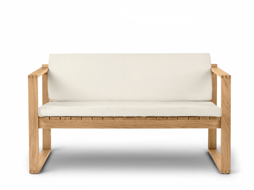 CARL HANSEN BODIL KJAER OUTDOOR TEAK SOFA - W52.2" x D28.5" x H29.3"