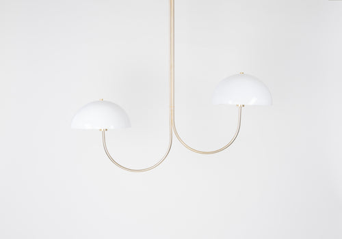 BEN & AJA BLANC WILLA CHANDELIER 2 LIGHT GRAND L46” x W14” x H23”