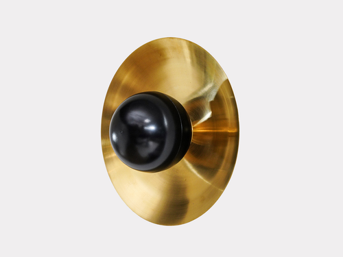 JAN GARNCAREK METROPOLIS SCONCE BRASS / BLACK Ø14"