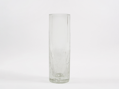 MICHAËL VERHEYDEN GHIA CRACKED TALL VASE / MURANO GLASS H18" x Ø5.5"