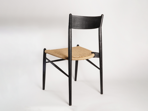 NON-STANDARD EQUATE DINING CHAIR / BLACK H33.5” x D17” x W19.5” x SH17.5”