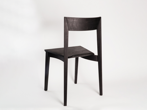 NON-STANDARD GEOMETER DINING CHAIR  D16" x W17.7" x H32" x SH18.5"