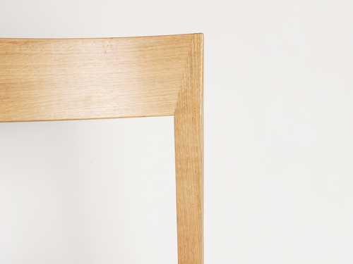NON-STANDARD GEOMETER DINING CHAIR  D16" x W17.7" x H32" x SH18.5"