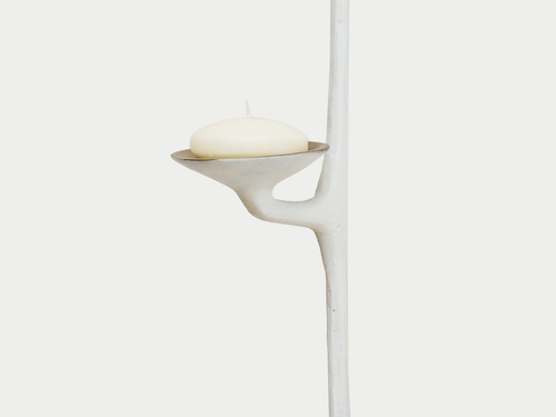 MARY BRŌGGER LEANING CANDLESTICK / WHITE H63” OR H74"