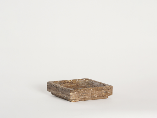 MICHAEL VERHEYDEN SMALL SQUARE TRAY / TRAVERTINE BROWN 6” SQ